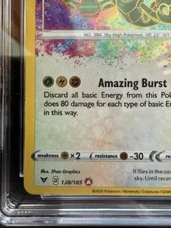 Pokemon Rayquaza Vivid Voltage 138/185 Holo Amazing Rare CGC GEM MINT 10 - Image 5