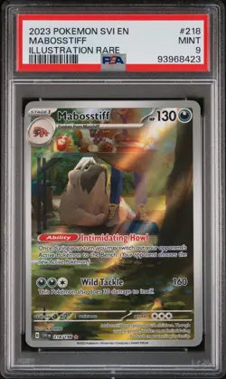 Mabosstiff 218/193 Pokemon TCG 2023 Illustration Rare SV1 PSA 9 Mint - Image 1