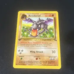 1999 Pokemon Fossil Ptera French Aerodactyl 1st Ed Non Holo Rare 16/62 Vintage - Image 1