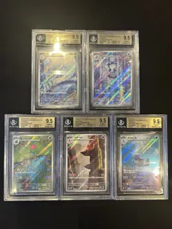 BGS 9.5 Pokemon Card 151 Japanese Ar Art Rare 5Card Set Bulk Different Types - Image 1