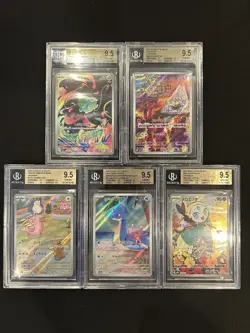 BGS 9.5 Pokemon Card 151 Japanese Ar Art Rare 5Card Set Bulk Different Types - Image 1