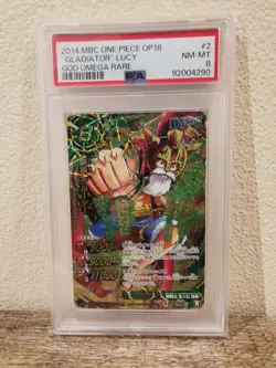 One Piece Anime Miracle Battle Carddass card 2014 Luffy God Omega Ωrare - PSA 8 - Image 1