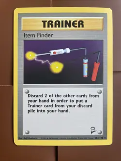 Pokemon TCG Trainer Item Finder 103/130 Card 2000 Base Set 2 - Image 2