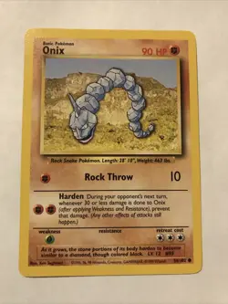 Pokemon TCG Onix Base Set 56/102 Regular Unlimited Common Card - Image 1