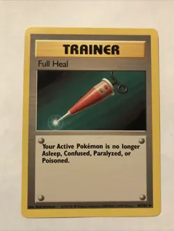 Full Heal Trainer Pokemon Base Set 82/102 Unlimited Card - NM - Image 1