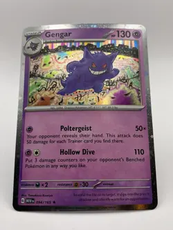 Gengar 094/165 151 Sam’s Club Cosmo Holo Promo Pokemon Scarlet & Violet Card NM - Image 2