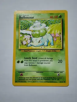 Bulbasaur 1999 Base Set Unlimited WOTC Vintage Pokemon Card 44/102 (NM) - Image 1