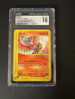 Ho-Oh #52 2002 Black Star Promo Pokemon Center NY Stamped Card CGC GEM MINT 10 - Image 1