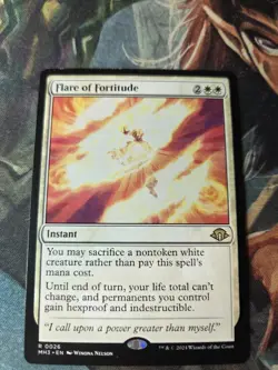 Magic the Gathering Flare of Fortitude Modern Horizons 3 Regular Card - Image 2