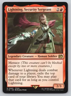 Magic The Gathering - Final Fantasy - Lightning, Security Sergeant #560 -B21 - Image 1