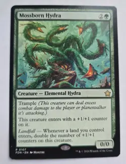 Magic: The Gathering - Foundation - Mossborn Hydra 0107 Foil Rare - prerelease - Image 1