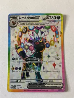 FLAWLESS Pokemon Umbreon EX #176 Black Star Promo Holo-Prismatic Evolutions - Image 1
