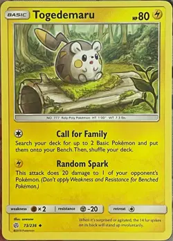 Togedemaru - 73/236 - Cosmic Eclipse Pokemon 2019 - Image 1