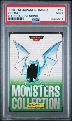 PSA 9 2025 CERT POP 22 GOLBAT 1996 POKEMON JPN BANDAI CARDDASS VENDING #42 - Image 1