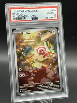 🔥Pokemon STUFFUL PSA GEM/MINT 154/132 Mega Evolution ILLUSTRATION RARE🔥 - Image 1