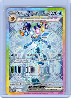 Pokemon SV Prismatic Evolutions Glaceon EX 150/131 SIR Holo English NM/MINT - Image 1