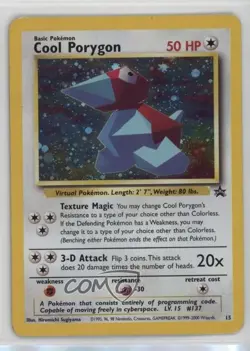 Cool Porygon (Pokemon Stadium N64 Bundle) Holo WOTC Black Star #15 1999 - Image 1