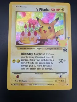 Birthday Pikachu 24/53 (Holo) Pokemon Celebrations Classic Collection - Image 3