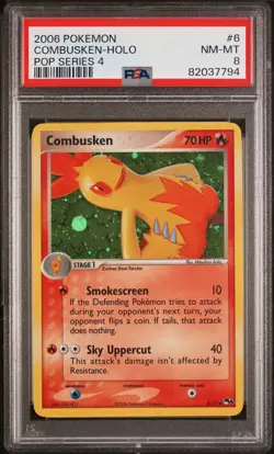 Combusken 6/17 Holo Pop Series 4 Pokemon TCG Graded PSA 8 NM-MT Super Low Pop - Image 1
