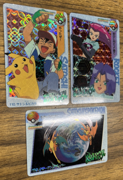 Lot of 3 Carddass Satoshi's Pokemon Prism Vending Machine Vintage Replicas *Read - Image 4