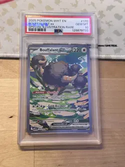 2025 POKEMON WHT EN-WHITE FLARE #170 BOUFFALANT ex SIR PSA 10 - Image 3