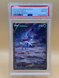 2023 Pokemon SWSH FA/ Suicune V Crown Zenith GG38 PSA 8 - Image 1