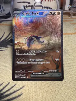 Pokemon Great Tusk ex Special Illustration Rare 246/198 Scarlet & Violet - Image 5
