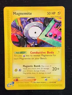 Magnemite-91/147-Aquapolis Set-Common Pokemon TCG-NM - Image 1