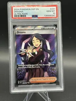 🔥Pokemon DRASNA 231/191 PSA GEM/MINT 10! Surging Sparks Illustration Rare🔥 - Image 1