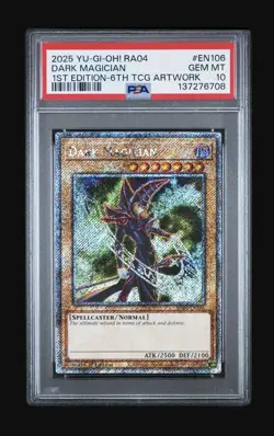 PSA 10 - Dark Magician RA04 Platinum Secret Rare 1st Ed.6th Artwork Yugioh! 2025 - Image 1