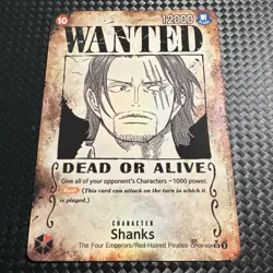 One Piece TCG - Wanted Shanks OP09-004 SR - SP Alt Art - English - NM - Image 1