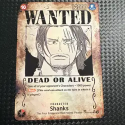 One Piece TCG - Wanted Shanks OP09-004 SR - SP Alt Art - English - NM - Image 2