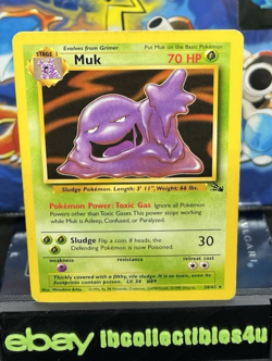Pokemon Card Fossil Muk Non Holo Rare 28/62 LP 1999 WOTC FREE SHIPPING - Image 1