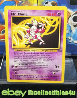 Pokemon Card TCG Mr. Mime 22/64 Jungle Set Unlimited Non-Holo Rare LP 1999 WOTC - Image 1