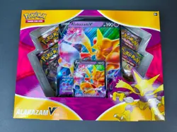 Pokemon TCG Alakazam V Box Factory Sealed 4 Booster Packs with Foil Promo Card - Image 1