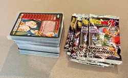 Dragon Ball Z Score Cards World Game Lot of 170 NM; foils, rares, EMPTY packets - Image 4