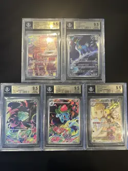 BGS 9.5 Pokemon Card 151 Japanese Ar Art Rare 5Card Set Bulk Different Types - Image 1