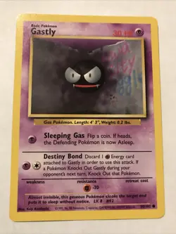 Gastly 050/102 Base Set Unlimited Regular Pokemon TCG Card - Image 1