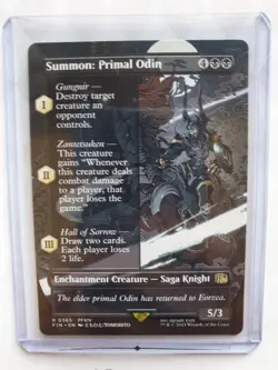 Summon: Primal Odin Borderless - Final Fantasy - MTG - Image 1