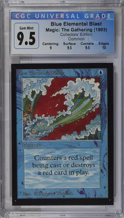 BLUE ELEMENTAL BLAST Collectors Ed C CGC 10 MTG [Nostalgium] - Image 1