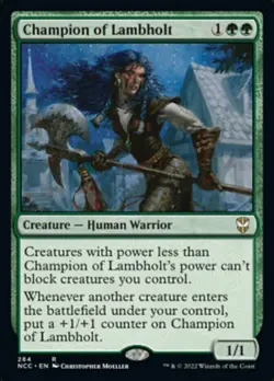 1x CHAMPION OF LAMBHOLT - Commander - MTG - Magic the Gathering - Image 1