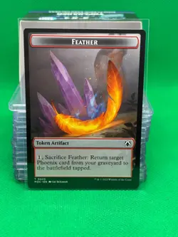 MTG - Feather // Servo Double-sided Token | March of the Machine Commander - Image 1