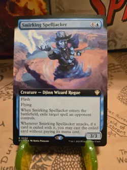 MTG Smirking Spelljacker Commander: Outlaws of Thunder Junction Extended Art NM - Image 1