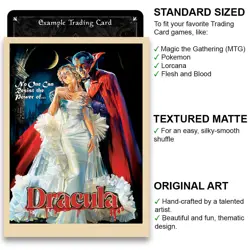 Dracula - Retro Vintage Style - MTG Size - 100 Textured Matte Card Sleeves - Image 2