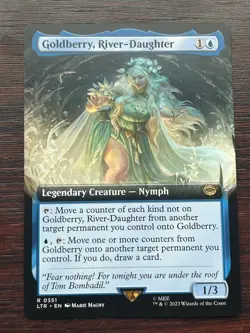 1x BORDERLESS GOLDBERRY - RIVER - DAUGHTER - Lord of the Rings - MTG - Magic - Image 1