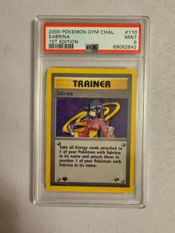 2000 Pokemon 1st Edition Sabrina Rare Trainer - Gym Challenge 110/132 PSA 9 Mint - Image 1