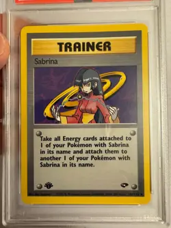 2000 Pokemon 1st Edition Sabrina Rare Trainer - Gym Challenge 110/132 PSA 9 Mint - Image 3