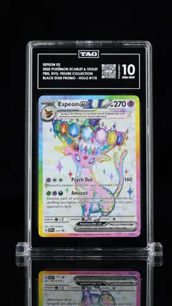 2025 POKEMON SVP EN-SV BLACK STAR PROMO 175 ESPEON EX PRISM EVOLUTIONS TAG 10 - Image 1