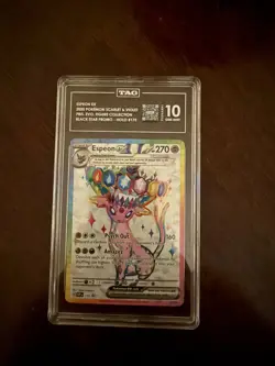 2025 POKEMON SVP EN-SV BLACK STAR PROMO 175 ESPEON EX PRISM EVOLUTIONS TAG 10 - Image 3