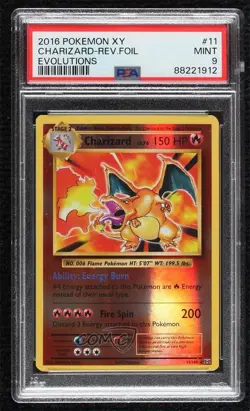 Charizard Reverse Foil Pokemon XY Evolutions 20th Anniversary PSA 9 MINT - Image 1